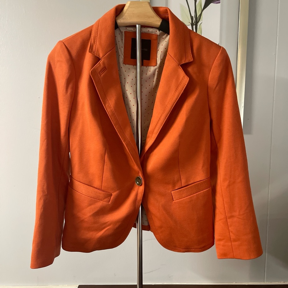 The Limited Bright Orange Blazer